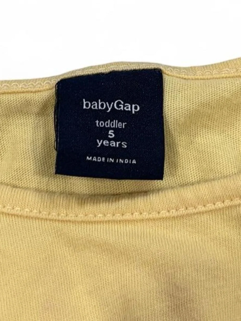 Baby Gap butter yellow dress with eyelet lace and bows trim skirted areas
